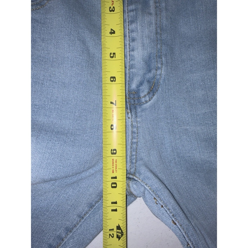 KUNMI Women's Jeans Light Wash Size L Distressed Straight Leg - Picture 6 of 7